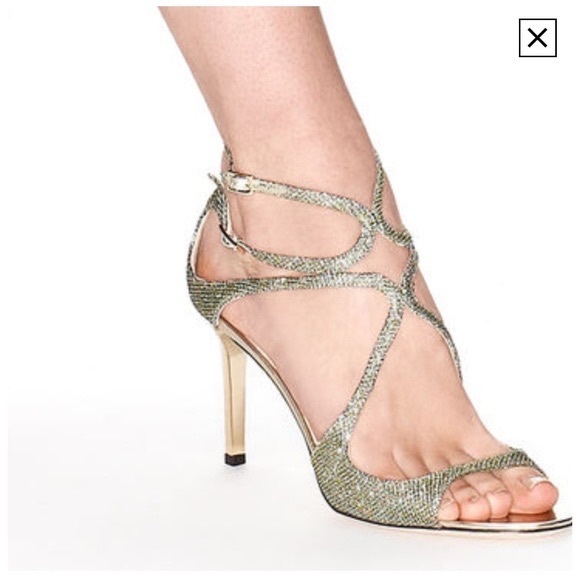 Jimmy Choo Shoes - Jimmy Choo Ivette Glitter Fabric Crisscross size 37
